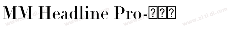 MM Headline Pro字体转换